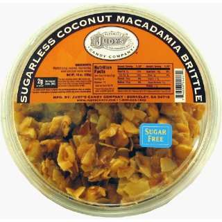 Judys Candy Co. No Sugar Added Coconut Macadamia Brittle 10 oz. Tub 