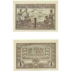    French West Africa ND (1944) 1 Franc, Pick 34a 