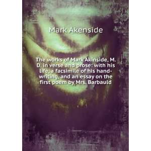   and an essay on the first poem by Mrs. Barbauld: Mark Akenside: Books