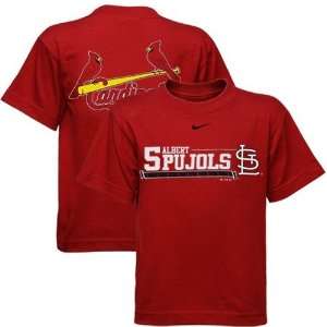 Nike St. Louis Cardinals #5 Albert Pujols Preschool Red Player T shirt 