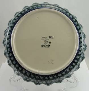   Polish Pottery # 942 Fluted 10” Quiche Pie Plate by Ewa Tubaj  