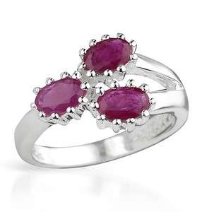 BRAND NEW RING, GENUINE RUBIES, 925 STERLING SILVER SIZE 7  
