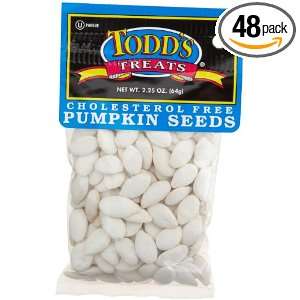 Todds Incorporated Cholesterol Free Pumpkin Seeds, 2.25 Ounce Bags 