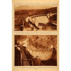  1922 Rotogravure Irrigation Power Dam Pacific Coast San 