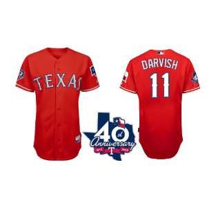  40th Texas Rangers Baseball Jersey #11 Darvish Red Jerseys 