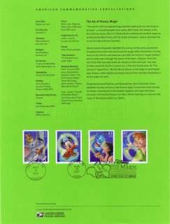 0734 41c The Art of Disney: Magic #4192 95 Souv Page  