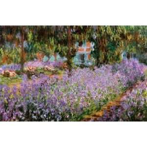  Claude Monet 37W by 24H  The Artists Garden At Giverny 