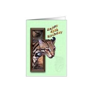 45th Birthday Card with Ocelot Card