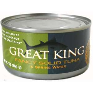 GREAT KING Fancy Solid Tuna (Yellowfin) In Spring Water 7oz 