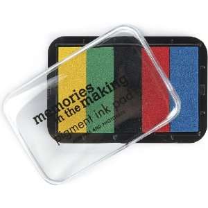  Primary Pigment Inkpad Yellow, Green, Black, Red &: Home 
