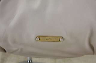 Michael Kors ID Chain Large Vanilla white Leather Hobo Bag Gold 