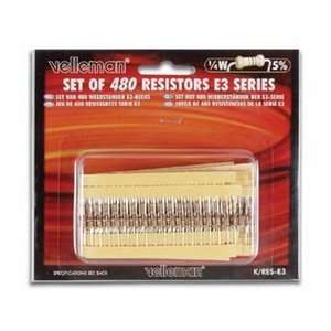   : Velleman E3 Series Resistors (Pack of 480) : K/RES E3: Electronics
