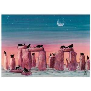  Ancient Ruins Cats at Twilight Stars Magnet Toys & Games