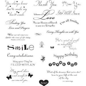  See Ds Card Wishes Rubber Stamps 50210: Home & Kitchen