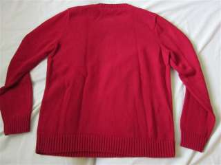 Ralph Lauren Horse Crest Red Sweater Women S Small Pullover Crewneck 
