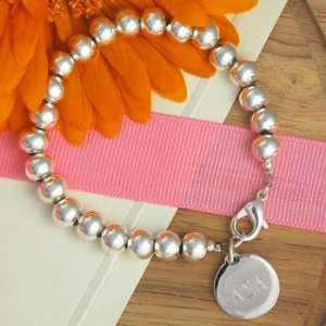 Exclusive Gifts and Favors Greek Personalized Silver Bead Bracelet By 