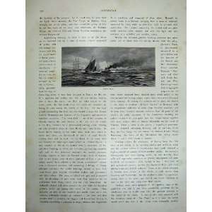  1886 Australia You Yangs Victoria Corio Bay Ships Sea 