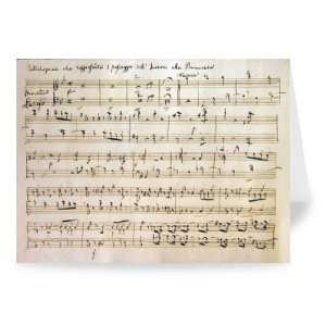Ouverture from the score of Spring, from   Greeting Card (Pack of 