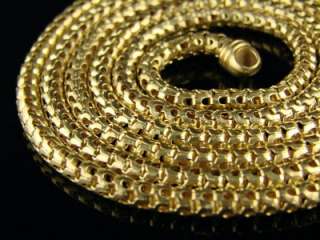 10K 4.0 MM YELLOW GOLD 36 INCH FRANCO/SNAKE 3D CHAIN  