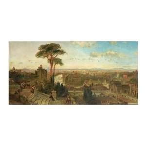 Rome   Sunset From The Convent of San Onofrio by David Roberts . Art 