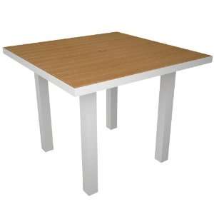 Euro Square Dining Table with Plastique Slats (36 
