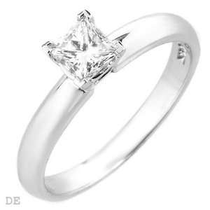   PRINCESS DIAMOND WHITE 14K GOLD RING MSRP: $5739.00: Everything Else