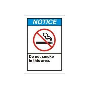 Label,5x3 1/2in,do Not Smoke In,pk5   ACCUFORM SIGNS:  