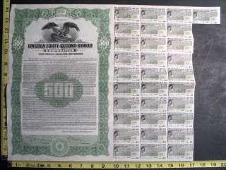   Forty Second Street $500 Bond w/ Coupons & Allegorical Vignette  