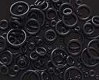 8pc Black O RINGS for Tapers Plugs Gauges ear rubber