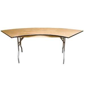    Advantage 6 foot Serpentine Wood Folding Table: Home & Kitchen