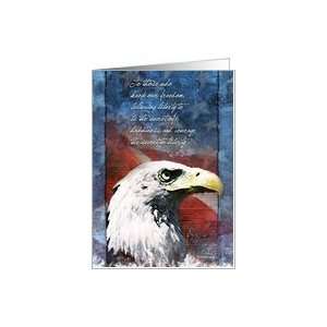  Memorial Day Eagle, Liberty Greeting Card Card Health 