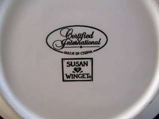 Certified Susan Winget Folk Snowman Christmas Bowl  
