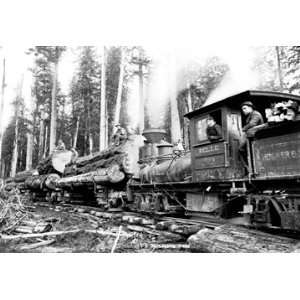  Logging Train 28X42 Canvas