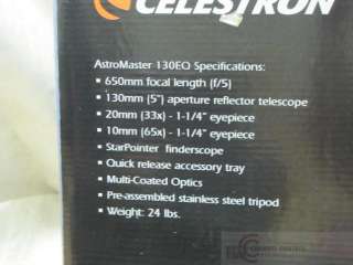Celestron 31045 AstroMaster 130 EQ Reflector Telescope  