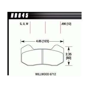   Disc Brake Pad DTC 60 w/0.490 Thickness Fits Wilwood 6712 Automotive