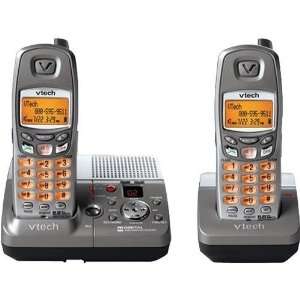  V Tech 5.8 GHz Two Handset Grey/Silver Cordless Phone 