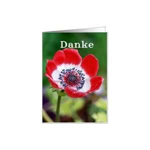  Danke is Thank you in German   Red flower Card Health 