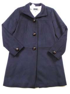 Crew Wool Cashmere Crosby Coat in Navy Size 4  