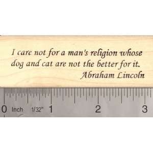  Abraham Lincoln Animal Welfare Word Rubber Stamp: Arts 