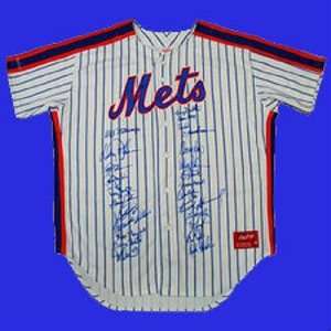  1986 New York Mets Jersey Autographed Jersey: Sports 