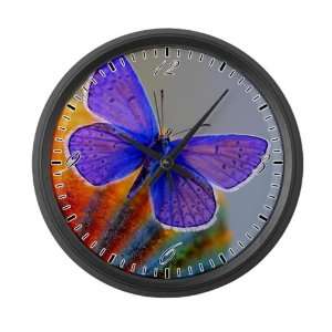  Large Wall Clock Xerces Purple Butterfly 