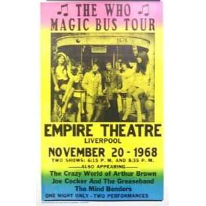  The Who Magic Bus Tour 14x22 Concert Poster