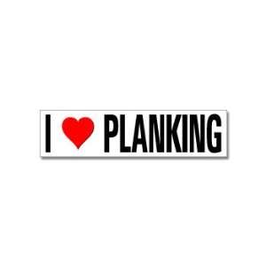  I Love Heart Planking   Window Bumper Stickers: Automotive