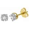 14k solid gold illusion settings stud earrings w diamonds our price $ 