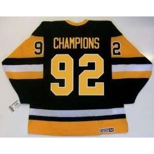   Pittsburgh Penguins Stanley Cup Champions 1992 Jersey   Large: Sports