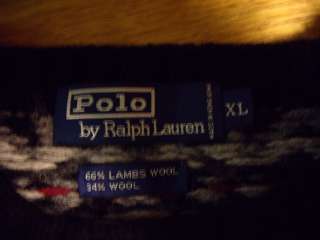 Vintage POLO RALPH LAUREN Sweater FAIR ISLE/NORDIC LAMBSWOOL XL  