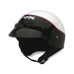   Half Helmet Black/White Extra Small XS 7103 3 (Closeout): Automotive