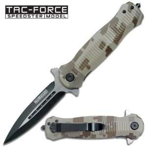   Camo Handle Spring Assist Knife With Window Breaker: Everything Else