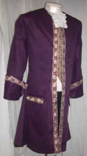 Mens 1600 1700 Wine Justaucorps Frock / King Coat 46  