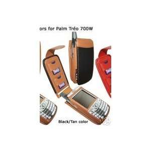  Piel Frama Pielframa Case Palm Treo 700w Black and Tan 